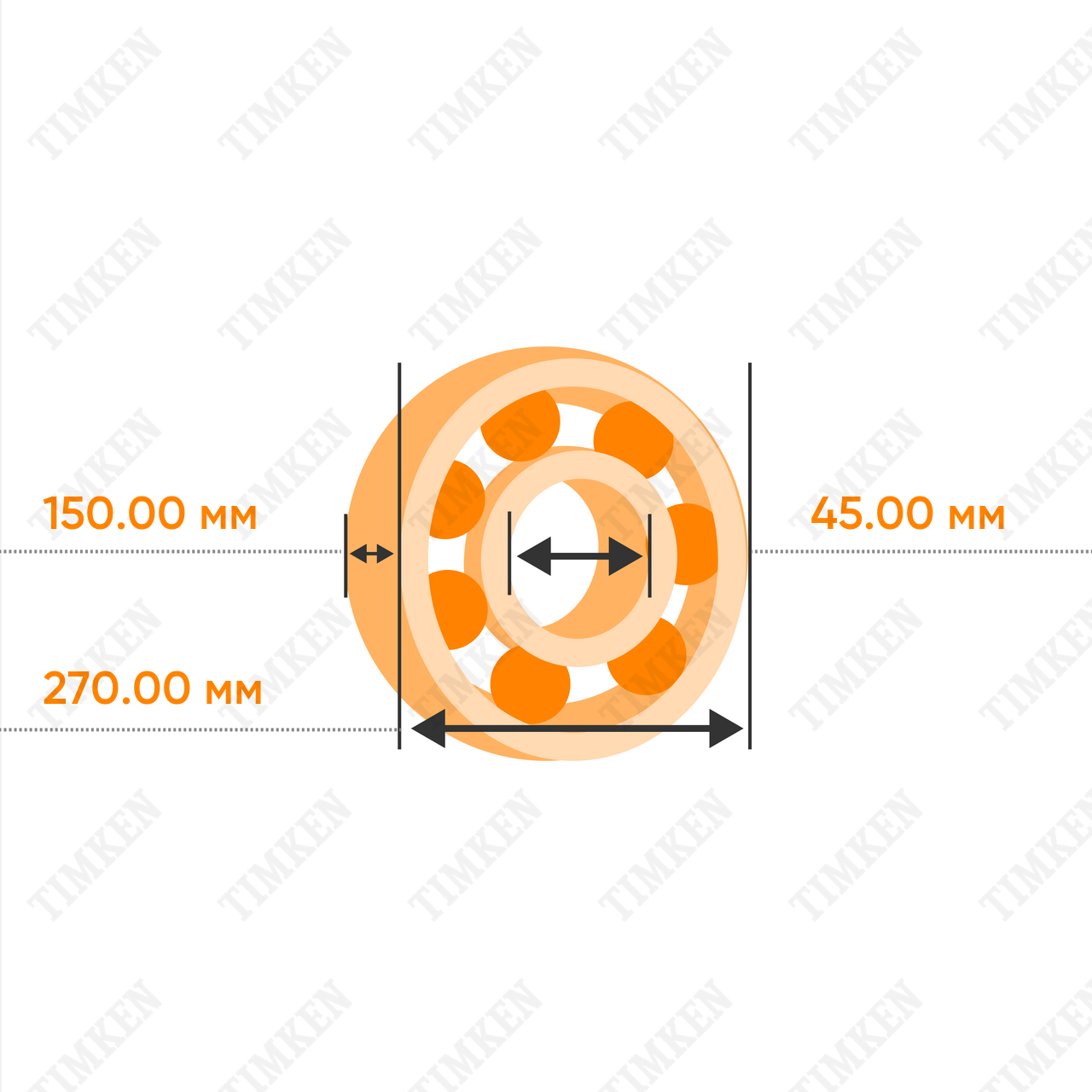 Подшипник роликовый цилиндрический радиальный NU 230 EMA