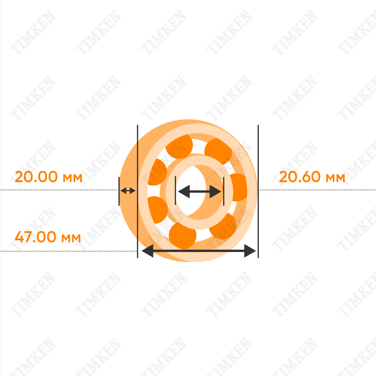 Подшипник шариковый радиально-упорный 3204 ATN1/2RS