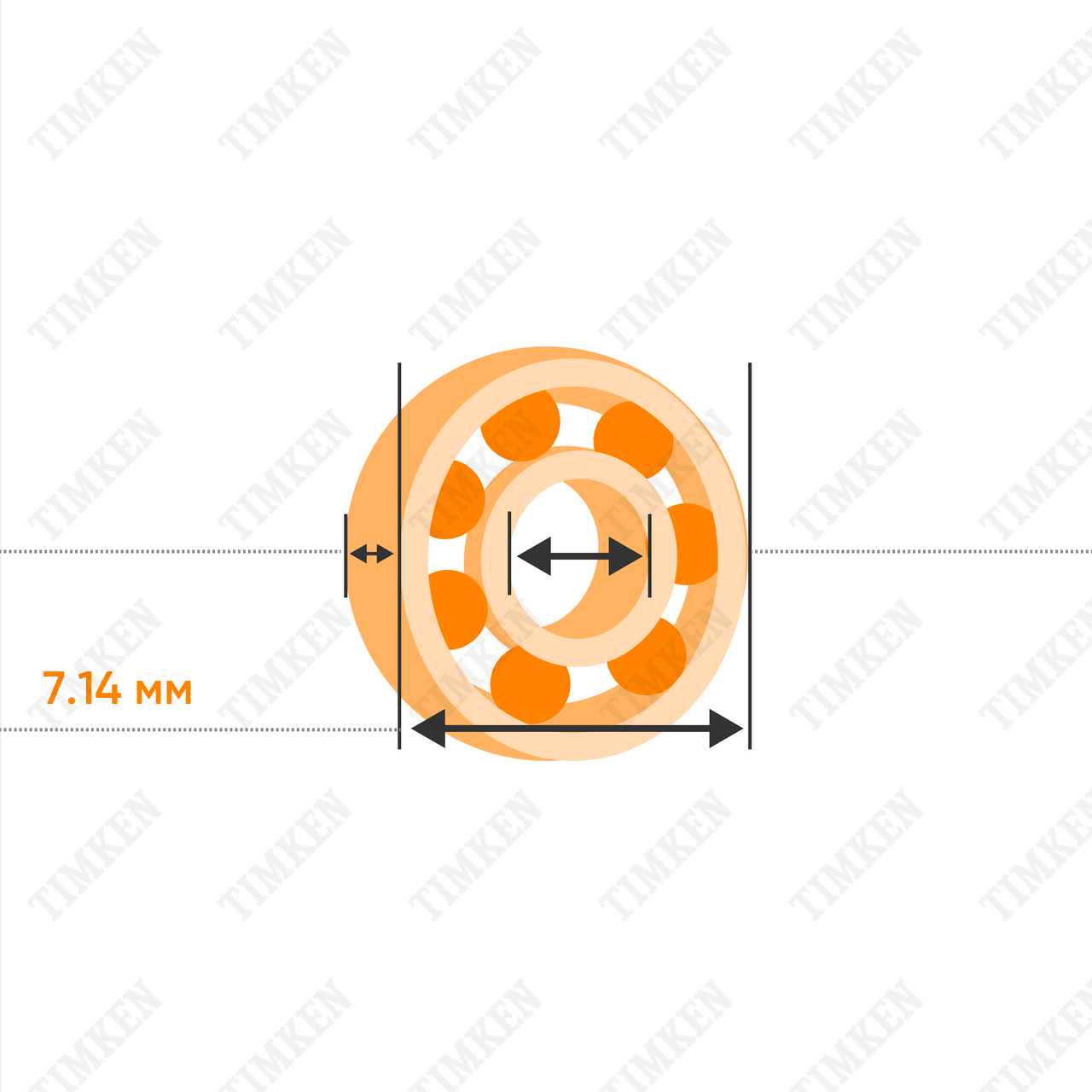 Подшипник игольчатый радиальный B 2 1/2 4